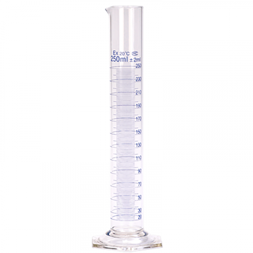 Probeta de vidrio con pico