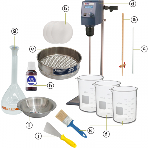 Conjunto para determinar el Valor de azul de metileno