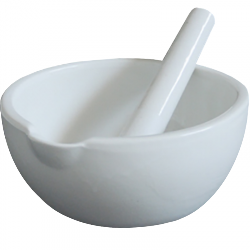 Mortero de porcelana con pistilo